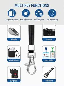 Universal Adjustable Phone Lanyard Strap Detachable Colorful Neck Cord Phone Safety Tether Keychain Chain Rope Phone Accessories For Sαmsung Galaxy S22 23 24 Plus Ultra S22+ 23+ 24+ Compatible With IPhone 15 14 13 12 11 Pro Max Plus Mini - Multicolor - View 4