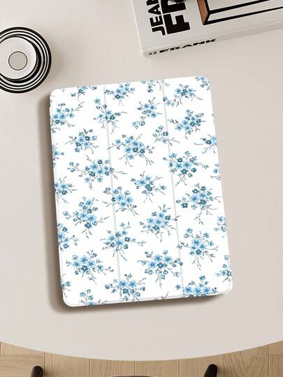 Floral Pattern Tablet Protective Case, Compatible With IPad 9.7/10.2/10.5/10.9/12.9/Pro 11, 10th Generation, Compatible With Samsung Galaxy Tab S6 Lite 10.4-Inch, Compatible With Kindle Paperwhite 12th Gen 2024, Kindle (11th Generation) 2022 Release, Soft Fall Protection, Smart Stand/Auto Wake/Sleep, Holiday Gift.
