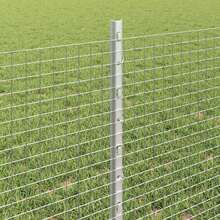 vidaXL Zaun Mit Pfosten Silber 0,6 X 50 M Stahl - A - Visualizzare 4