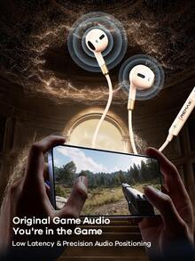 REMAX Cloud-Comfort Semi-In-Ear Wired Headphones With Pure Sound, 14.2mm Driver For Immersive Sound, Tangle-Free Cable & Gold-Plated Plug, Gaming Headset, Sports Earphones - RM-05A - Xem 9
