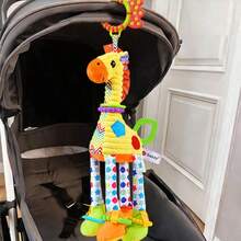 1pc Giraffe Plush Rattle Toy With Teething Ring & Bell, Soft Grip For Baby/Toddler 3+ Months, Gift - Multicolor - View 15