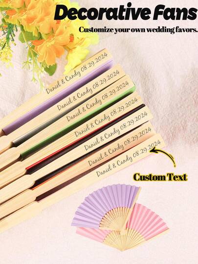 Ersonalized Hand Fan,Wooden Wedding Fan,Wedding Party Favors,Bulk Wedding Favors,Wedding Favo
