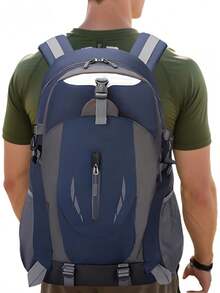 Mochila de Senderismo para Hombres | Mochila de 40L Ligera para Aire Libre,Impermeable Mochilón Gran Almacenamiento Organizador Para Montaña Senderismo Viaje Deportes Exteriores - Azul oscuro - Ver 13
