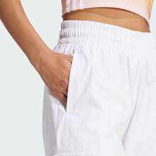 adidas originals 3-Stripes Cargo Trousers 三條紋拼色寬鬆工裝復古針織運動褲 女款 - 白色/黑色 - 查看 5
