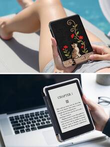Cat And Flower Pattern Tablet Case, Compatible With IPad 9.7/10.2/10.5/10.9/12.9/Pro 11, 10th Generation, Compatible With Samsung Galaxy Tab S6 Lite 10.4-Inch, Compatible With Kindle Paperwhite 12th Gen 2024, Kindle (11th Generation) 2022 Release, Soft Fall Protection, Smart Stand/Auto Wake/Sleep, Holiday Gift. - Multicolor - View 9