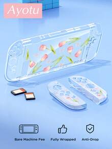 Ayotu 1 ốp bảo vệ TPU trong suốt siêu mỏng họa tiết hoa tulip hồng, phù hợp với Switch OLED/Switch/Switch Lite/New Switch 2 (2025) - Hỗ trợ thiết kế đế cắm, không cần tháo rời, chống rơi và chống bụi, nhiều màu sắc để lựa chọn. - Nhiều màu - Xem 16