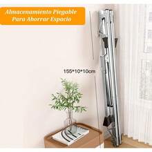 Tendedero para ropa plegable retráctil de acero inoxidable interior exterior 2 metros perchero tendedero aireador de ropa tubería reforzada 20 ganchos anti-viento - aceros inoxidables - Ver 5