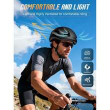 Gelrova LED Bike Helmet With Light - DIY LED Screen Display Helmet For Scooter, Bicycle, Skateboard, Unisex For Adults (Black): Sports Outdoor - 黑色 - 查看 7