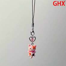 1 件新款时尚动物挂绳，可爱卡通动物手机挂饰，可用作钥匙扣吊坠、手机挂绳、包包配件。 - 彩色 - 查看 14