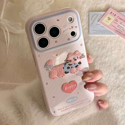 1 ชิ้น GUCADI เคสโทรศัพท์ลายทางสีสันสดใสรูปแมว Apple 17, ใช้ได้กับ iPhone 15, 16 Pro Max, 14, 12, ลายการ์ตูนสัตว์ปัก, การ์ตูน, ตัวอักษร, น่ารัก, ผู้หญิง, ลายจุด, 3D, เรขาคณิต, กราฟฟิตี