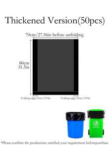 10/50pcs Set, Thick Disposable Trash Bags, Large Size Garbage Bags, Heavy Duty Plastic Trash Bags, Industrial Garbage Bags, Garden Leaf Bags, Suitable For Household, Garden, Commercial Use, Cleaning Supplies, Back To School - Black - View 21