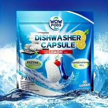 高端三效洗碗机洗涤块 - 强力液体洗涤片，适用于所有洗碗机型号，10倍去油去渍能力，一步到位，轻松去除顽固残留物 - 洗碗珠 固體 - 查看 10