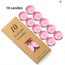 情人节茶蜡烛，无烟无香，适合家庭聚会、婚礼、新年派对、情人节、浪漫晚餐等场合（粉色） - 多色粉 - 查看 13
