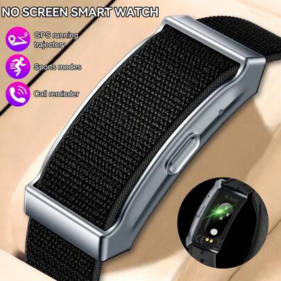  GUHUAVMI 2026 新款男士无屏智能手表，轻巧时尚，24小时健康监测，来电提醒，睡眠监测，100多种运动模式，健身追踪手表，IP68级防水智能腕带，生日礼物 - 情侣周年纪念日完美礼物，健身爱好者的最佳礼物