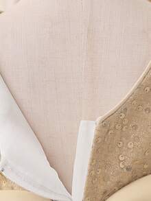 Champagne Sequin Elegant Princess Dress, Suitable For Party Occasions, Baby Girl - Champagne - View 7