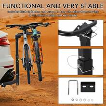 Hitch Mount Bike Rack, Bike Hitch Rack For Cars, Trucks, SUVs With 2" Receiver & Anti-Rattle Straps, Foldable Bicycle Carrier, Easy To Assembly, 70Lbs Capacity, Black - For 2 Bikes - View 5