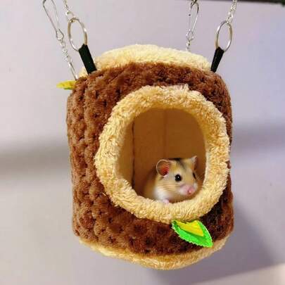 1 chiếc ổ bông nhỏ cho thú cưng, ổ ấm áp trên gốc cây, ổ treo cho chuột hamster.