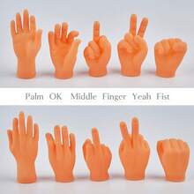 2/10pcs Random Color And Style Mini Rubber Finger Puppets - Realistic Cute Finger Toys - Puppet Show Prank Party Favors - Pet Cat Interactive Toys - Office Stress Relief Prank Gifts - Multicolor - View 8