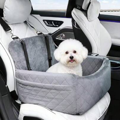 1pc High Quality Foldable Pet Booster Seat Cushion, Waterproof Pet Car Seat Cover, Suitable For Pets Outdoor And In-Car Use, All Season
