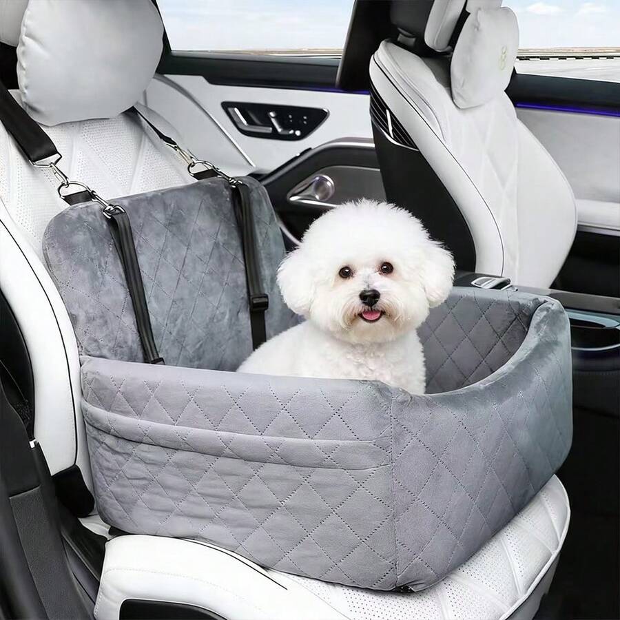 1pc High Quality Foldable Pet Booster Seat Cushion, Waterproof Pet Car Seat Cover, Suitable For Pets Outdoor And In-Car Use, All Season