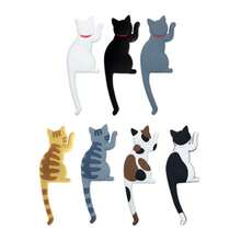 1pc 2026 Hot Selling Japanese Style Cat Fridge Magnet Hook, Cute Cartoon Cat Tail Shaped Hook, Perfect Gift, Holiday Gift, Birthday Gift, Interesting Gift, Valentine's Day Gift - Multicolor - View 7
