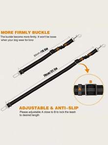 Retractable Dog Car Safety Leash, Pet Cat Dog Car Travel Harness Leash, Pet Car Seat Belt, Retractable Dog Safety Leash, Pet Leash, Cute Floral Pet Car Safety Belt, Nylon Adjustable Car Seat Harness Leash - Multicolor - View 11