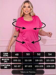 Plus Size Sports Tees & Tanks - Baby Pink - View 9