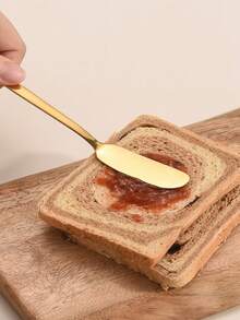 1 pieza Dispensador de mantequilla de acero inoxidable, cortador multiusos, cortador de queso, cuchillo para pan, mermelada y mantequilla, cuchillo para crema, apto para pan, mermelada, queso, pastel, mantequilla, helado, utensilios de cocina para el hogar - Multicolor - Ver 3