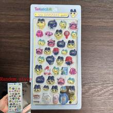 1张动漫卡通贴纸，可爱小猫动物贴纸，可重复使用防水贴纸，DIY手工贴纸，适用于DIY手机壳、DIY笔记本贴纸、DIY工艺品、笔记本电脑、礼品包装、派对装饰，完美的节日礼物，送给粉丝和朋友的礼物（款式随机） - 彩色 - 查看 5