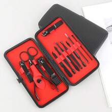 1 Set Manicure Set Professional Pedicure Kit Nail Clippers Kit - Nail Care Tools - Grooming Kit - Black - View 3