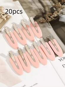 1/10/20/40 件无缝、不弯曲发夹、侧刘海发夹、化妆和洗脸辅助工具、女士和女孩造型发饰。 - 彩色 - 查看 11