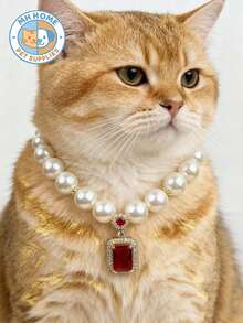 一件式优雅宠物项链，猫狗通用项圈，奢华猫咪高弹防勒项圈，带吊坠饰品，弹性宠物项圈，可伸缩狗狗项链，舒适贴合猫咪项圈，奢华吊坠项圈，时尚宠物饰品 - 彩色 - 查看 5