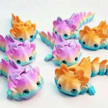 1/2/3pcs Cute Axolotl Ornament With Gift Bag, Random Gecko, Strange Animal-Shaped, PLA Material, Movable Joints, Desktop & Car Decoration, Novelty Birthday Gift, Party Favor, Axolotl Toy, Christmas Stocking Fillers, Party Bag Filler, Halloween Gifts - Multicolor - View 7