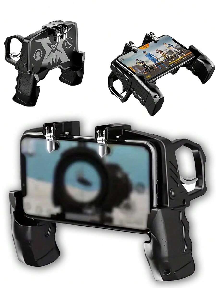 Mini Game Trigger Controller, Suitable For Shooting Games, L1 R1 Buttons, Aim Button, Compatible With Android And IOS