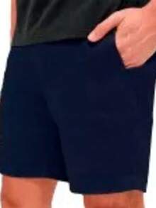 Mauricinho Summer Shorts, Regular Fit, Drawstring, Pocket, Linen - Azul Marino - Ver 2