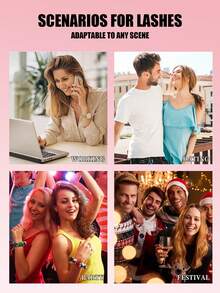 384 Pieces/28 Rows Of Cartoon Style False Eyelash Clusters, D-Shaped Curl, Anime Style False Eyelash Clusters, Natural Makeup False Eyelashes, Fairy Style False Eyelash Clusters, Suitable For Beginners, Easy To Carry, Reusable, Lash Glue, Lashes, Eyelash Glue - Black - View 9