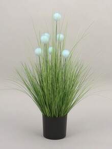 Glob artificial din plante verzi, Glob artificial din flori, Materiale pentru decor de nuntă din stuf artificial, Recuzită de fotografie cu flori artificiale - Cadet Blue - Vizualizare 7