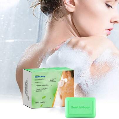 100g 1 pieza Jabón limpiador corporal, limpia rostro, cuello y Body. Jabón para piel suave, limpia la suciedad e impurezas. Ingredientes: Agua, Aceite de árbol de té, Luffa, Vitamina E