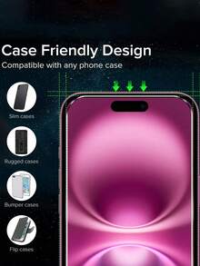 5 piezas de protector de pantalla de vidrio templado, alta definición, compatible con iPhone 17 Pro Max/17 Pro/17 Air/17/16 Pro Max/16 Pro/16 Plus/16/15 Pro Max/15 Pro/15 Plus/15/14/13/12 y otros modelos - transparente - Ver 5