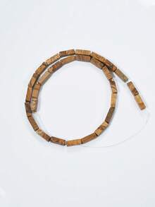 4*13毫米天然长方形紫水晶/虎眼石/图画碧玉/达尔马提亚碧玉水晶玛瑙宝石隔珠散珠，DIY饰品制作吊坠珠 - 彩色 - 查看 16