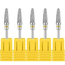 5 Pcs Tungsten Carbide Nail Drill Bits, Suitable For Gel Polish Removal And Nail Polishing, Professional Nail File, Manicure Tools. - Multicolor - View 17