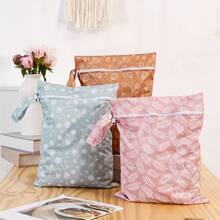 Bolsas Húmedas y Secas Reutilizables 3 Piezas Organizador de Viaje Resistente al Agua Ideal para Playa Piscina Gimnasio Yoga Toallitas y Articulos de Aseo Portátil - Mariposa - Ver 7