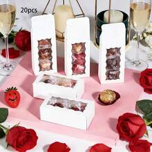 20pcs/Pack Gift Boxes With Display Window, Hexagon Paper Boxes With Lids, Suitable For Gifts, Crafts, Cakes, Candies, Wedding Party, Birthday Boxes For Various Festivals And Occasions - Multicolor - View 4