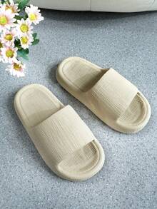 2025新款家用浴室防滑无异味拖鞋，EVA鞋垫拖鞋，带来踩在粪便上的感觉 - 杏色 - 查看 3