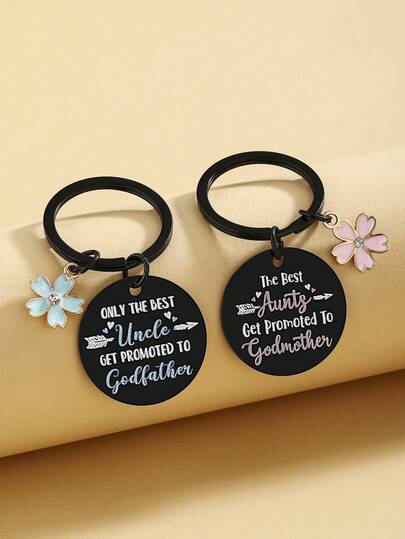 Godmother Godfather Gift Keychain, Suitable For Women And Men, Godmother Godfather Proposal Gift - Will You Be My Godmother/Godfather?