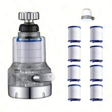 3段式透明水龍頭淨水器，整合防濺與增氧功能，附可更換濾芯，有效過濾雜質並減少水中的鐵鏽殘留。透明機身可即時視覺監控濾芯磨損與水流，免工具拆裝，安裝簡單方便。長期使用可減少因水質雜質對廚房與浴室用水電器的損害，確保居家日常用水乾淨。 - 彩色 - 查看 10