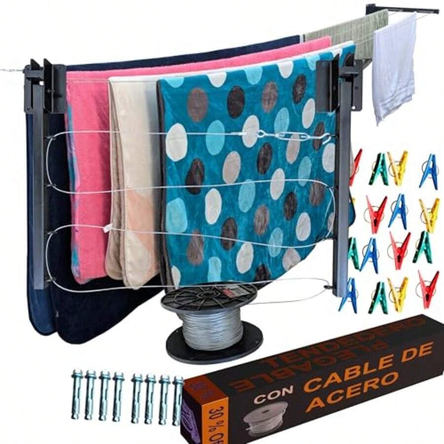 Telescopic Clothes Drying Racks - 4 Lines - View 1
