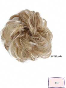 High Temperature Fiber Messy Bun Hair Scrunchie With Hair Ties, Suitable For Various Occasions - Multicolor - View 31