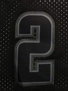 Atonmore 2pcs Black Embroidered Sleeveless Basketball Jersey, Men's Casual Basketball Tank Top - Black - View 4