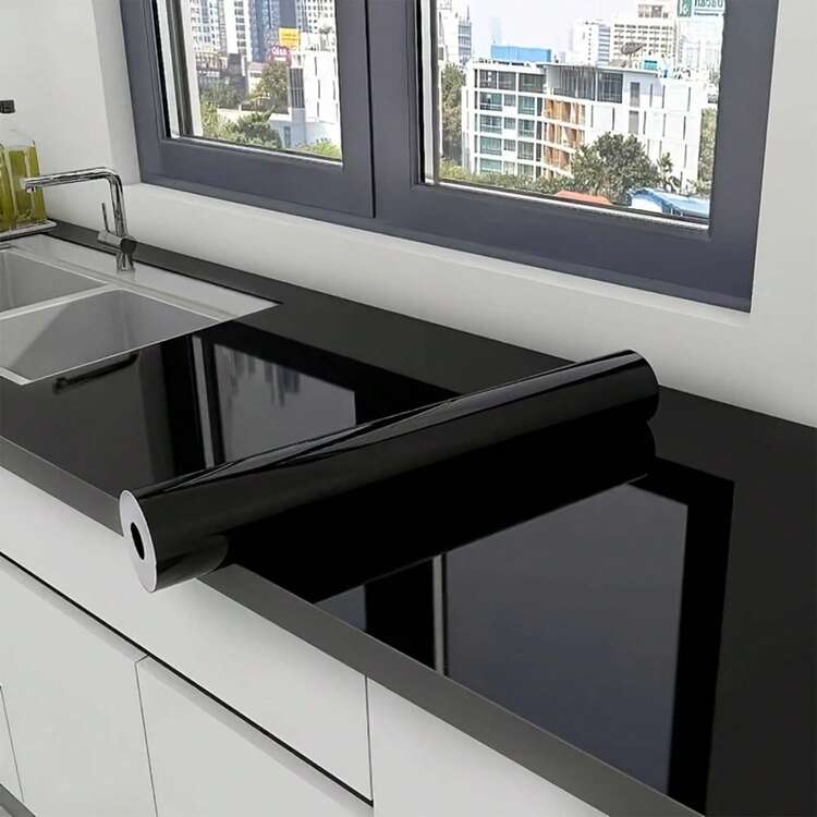 Waterproof Vinyl Contact Paper - Easy Apply & Remove Peel & Stick Glossy Wallpaper For Kitchen, Bathroom, Furniture & Appliances - 1PC - View 17